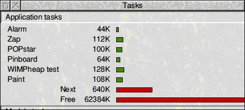 The WHeapTest program shows how to change a WimpSlot in Basic