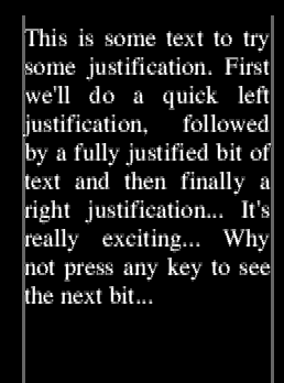 You don't have to worry about justifying the text